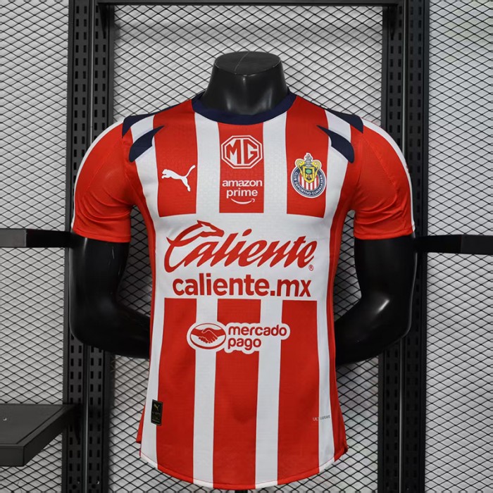 25/26 Chivas Home White Red Jersey Version Short Sleeve (Player Version)-3453649