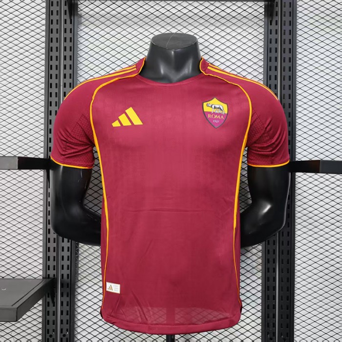 25/26 Roma Home Red Jersey Version Short Sleeve (Player Version)-4993630