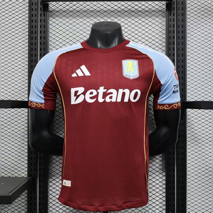 25/26 Aston Villa Home Wine Red Jersey Version Short Sleeve (Player Version)-586017