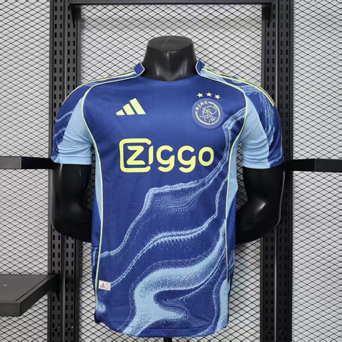 25/26 Ajax Away Blue Jersey Version Short Sleeve (Player Version)-9829784