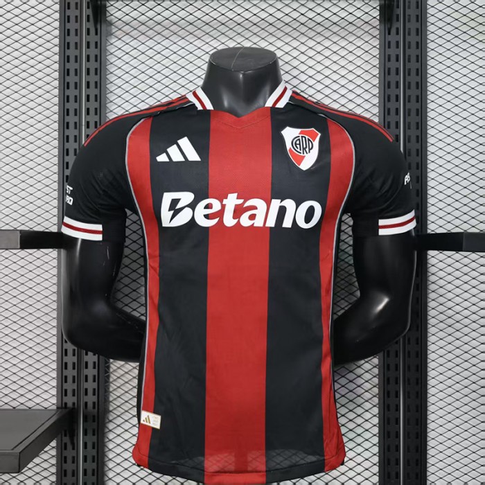 25/26 River Plate Away Black Red Jersey Version Short Sleeve (Player Version)-8599673