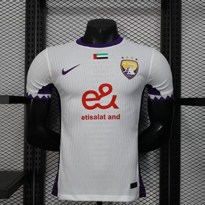 25/26 Al Ain Away White Jersey Version Short Sleeve (Player Version)-5091006