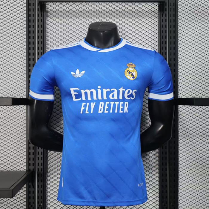 25/26 Real Madrid Second Away Blue Jersey Version Short Sleeve (Player Version)-8462625