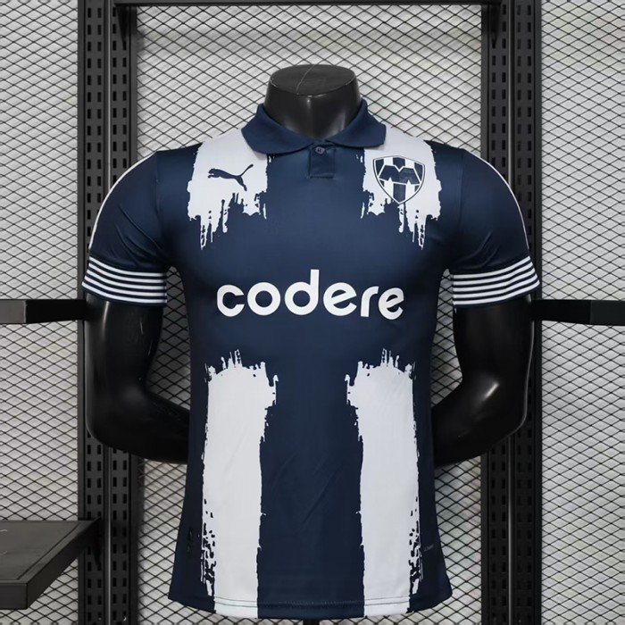 25/26 Monterey Home Navy Blue White Jersey Version Short Sleeve (Player Version)-1078646