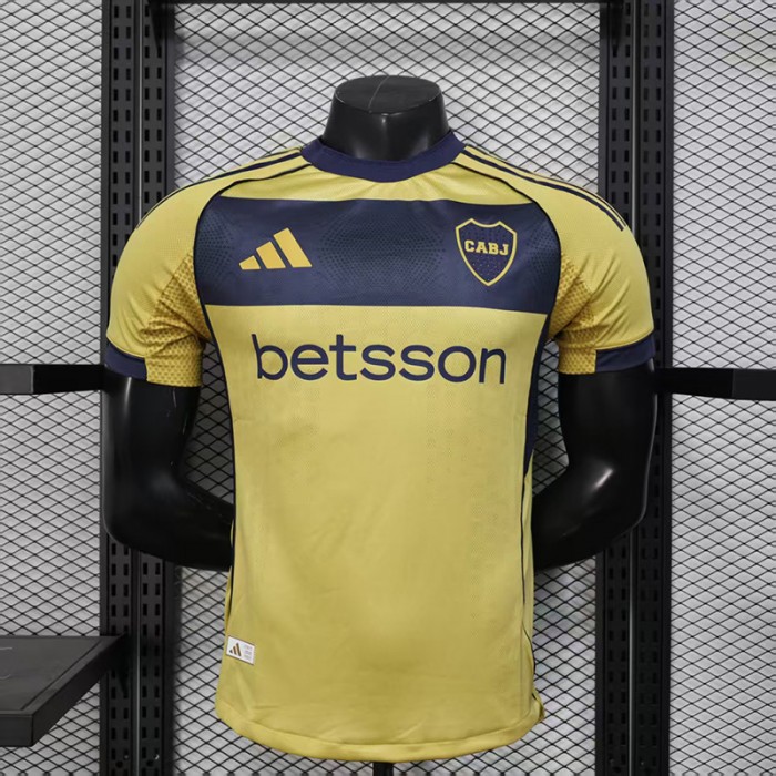 25/26 Boca Juniors Away Khaki Black Jersey Version Short Sleeve (Player Version)-7424002