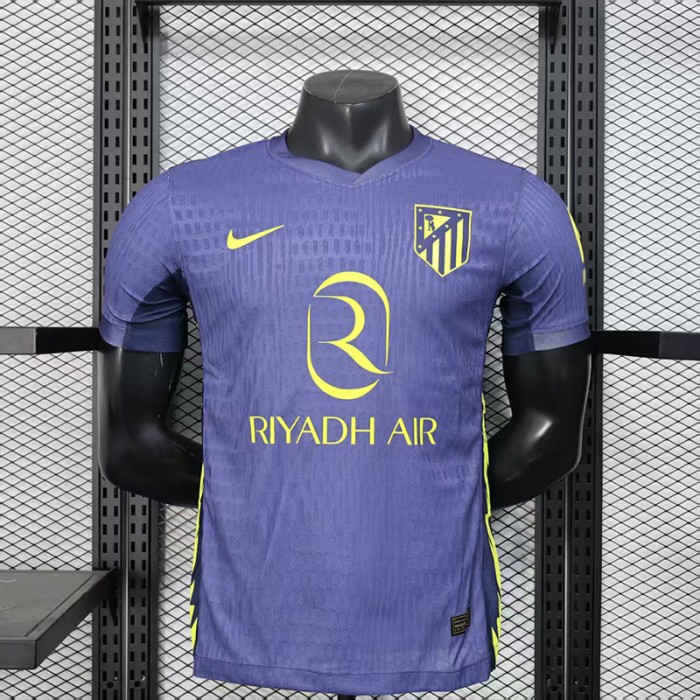 25/26 Atletico Madrid Away Navy Blue Jersey Version Short Sleeve (Player Version)-8067935