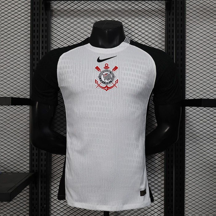 25/26 Corinthians Home White Black Jersey Version Short Sleeve (Player Version)-5157288