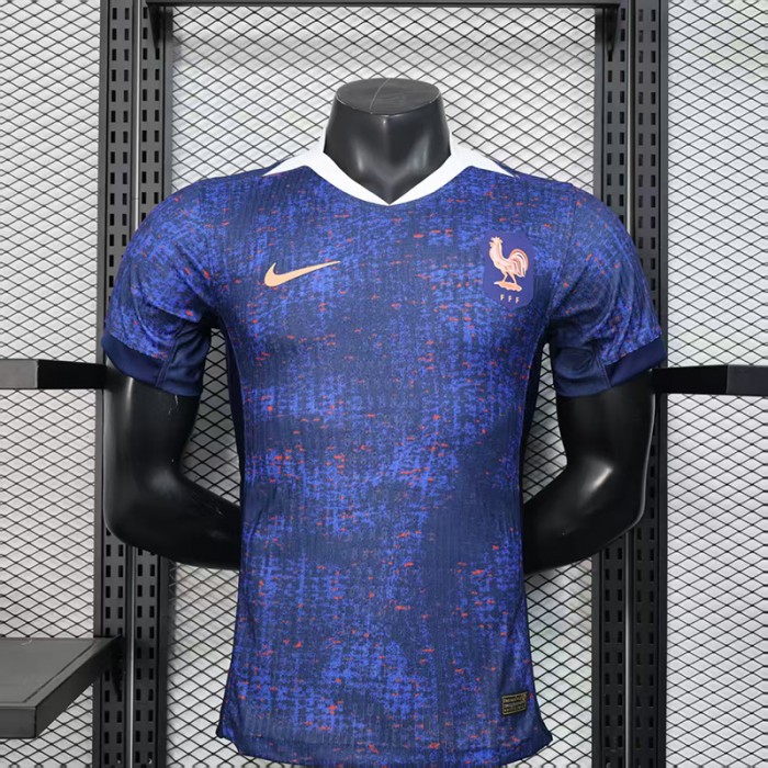 2025 France Home Navy Blue Jersey Version Short Sleeve (Player Version)-8473506