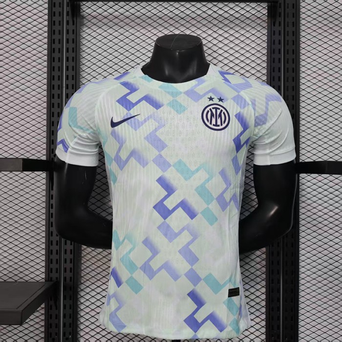 25/26 Inter Milan Away White Blue Jersey Version Short Sleeve (Player Version)-3433403