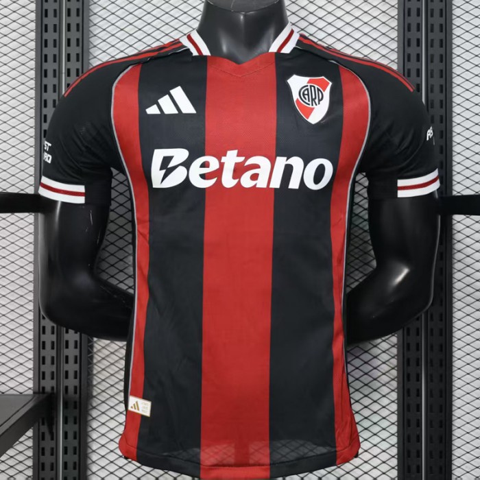 25/26 River Plate Away Black Red Jersey Version Short Sleeve (Player Version)-3292304