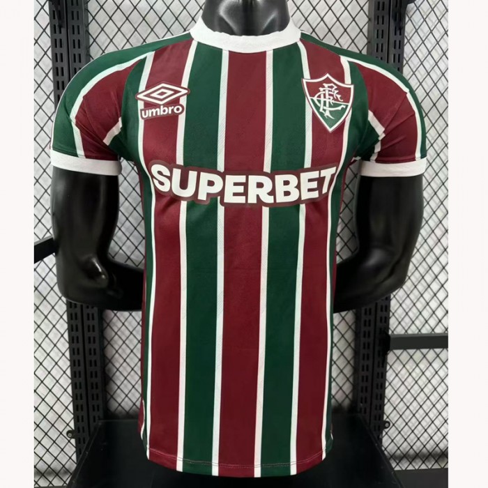 25/26 Fluminense Home Red Green Jersey Version Short Sleeve (Player Version)-6482180