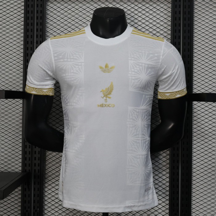 2025 Mexico Special Edition White Jersey Version Short Sleeve (Player Version)-4766657