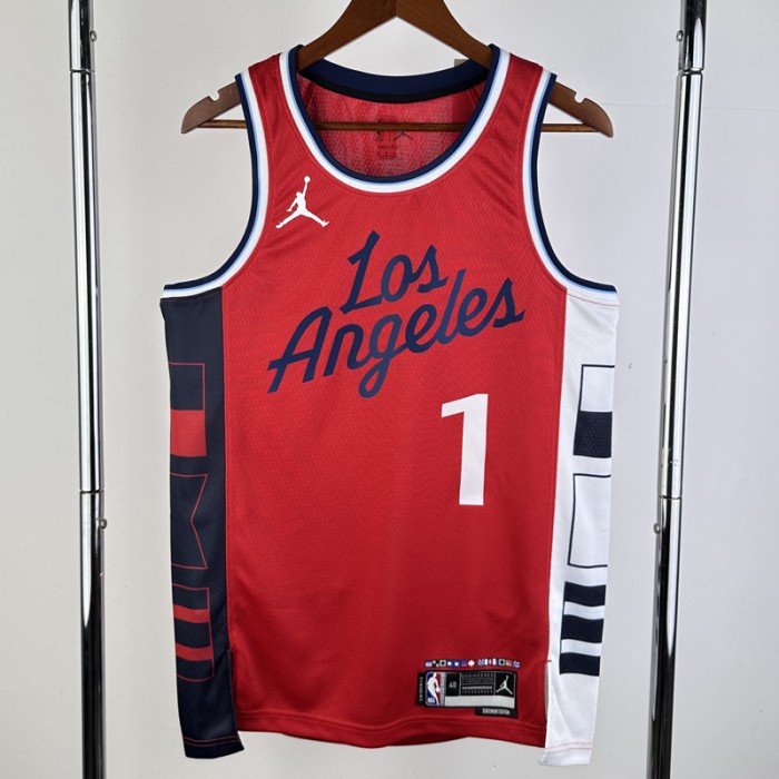 LA Clippers HARDEN #1 Red NBA Jersey-432286