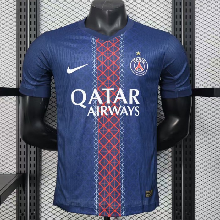 25/26 Paris Saint-Germain PSG Home Navy Blue Jersey Version Short Sleeve (Player Version)-3387139