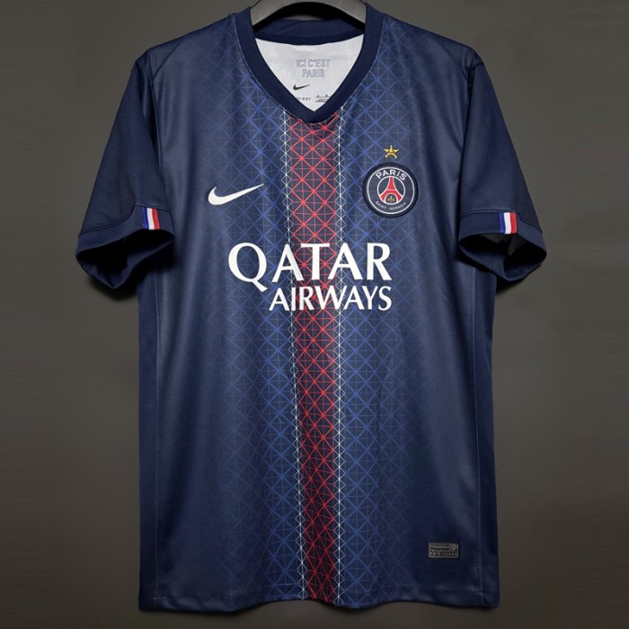 25/26 Paris Saint-Germain PSG Home Navy Blue Jersey Version Short Sleeve-6458620