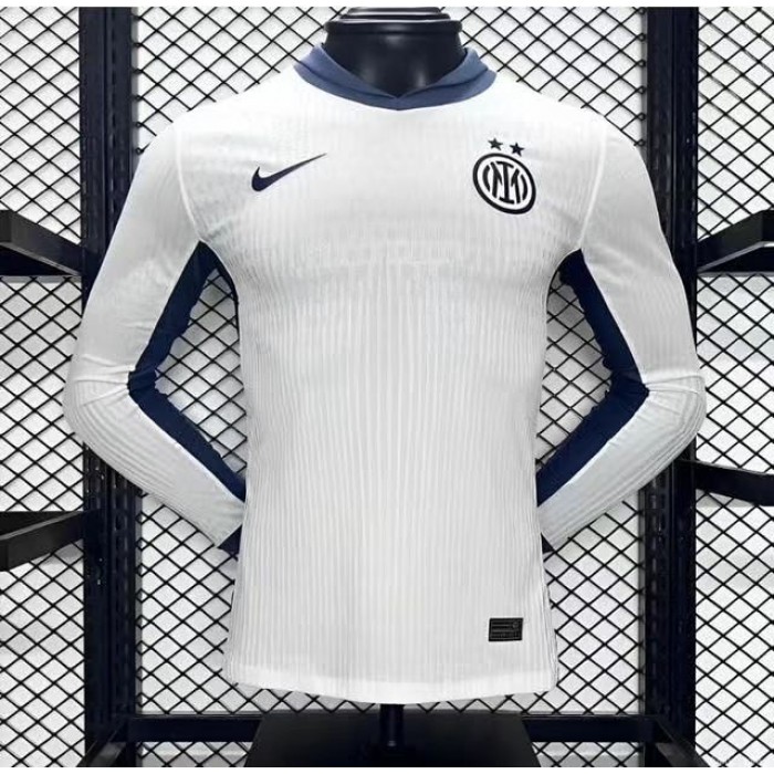 25/26 Inter Milan Away White Jersey Version Long Sleeve (Player Version)-4523022