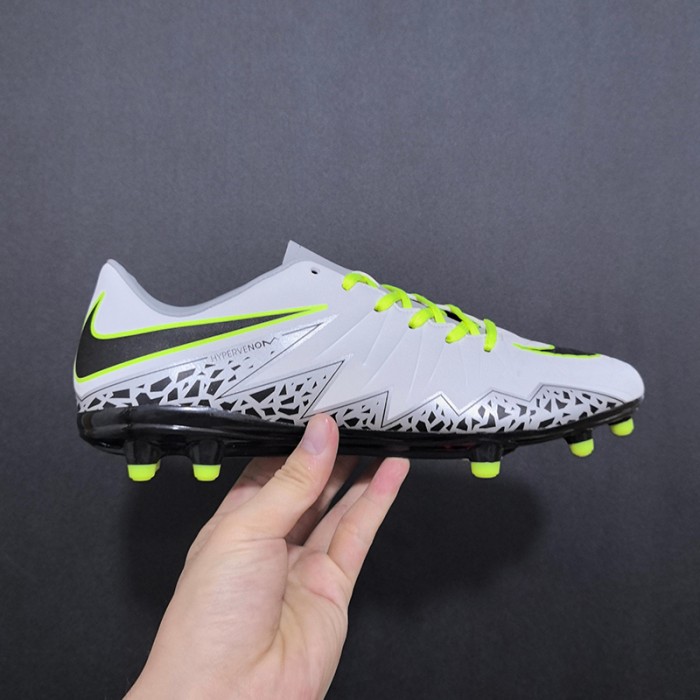 Hypervenom Phantom II FG Soccer Shoes-Gray/Black-4625705