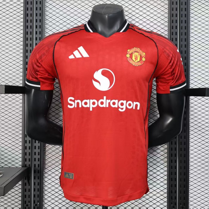 25/26 Manchester United M-U Home Red Jersey Version Short Sleeve (Player Version)-8264971