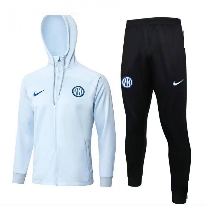 25/26 Inter Milan Sky Blue Hooded Edition Classic Jacket Training Suit (Top+Pant)-7613180