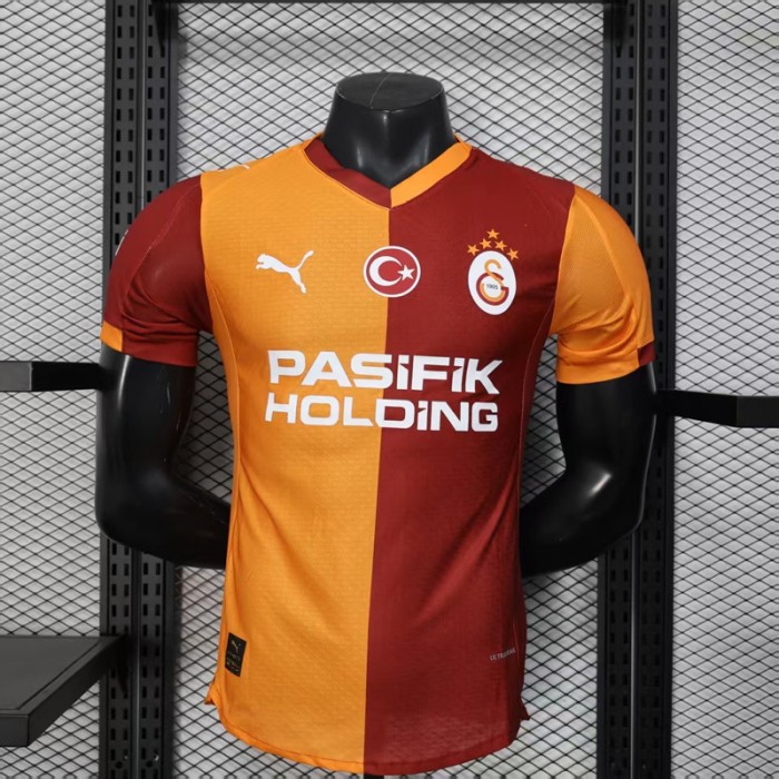 25/26 Galatasaray Home Wine Red Yellow Jersey Version Short Sleeve (Player Version)-5758556