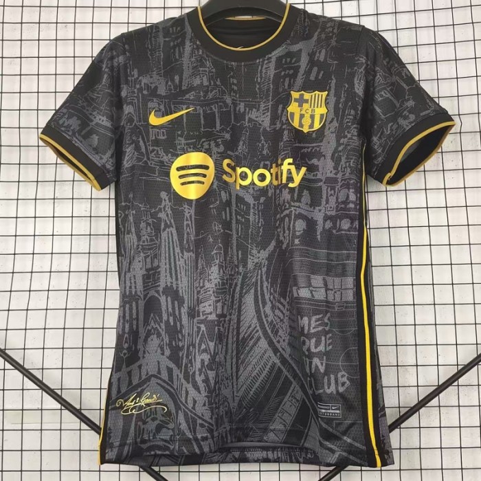 23/24 Barcelona Special Edition Black Jersey Version Short Sleeve-7254763