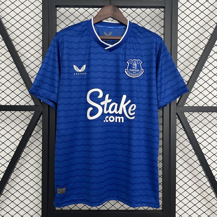 25/26 Everton Home Blue Jersey Version Short Sleeve-8980415