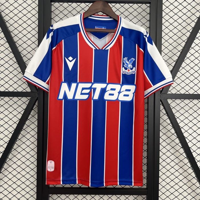 25/26 Crystal Palace Home Red Blue Jersey Version Short Sleeve-7442101