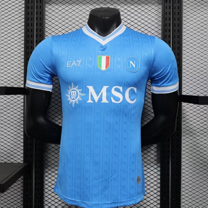25/26 Napoli Home Blue Jersey Version Short Sleeve (Player Version)-7611567