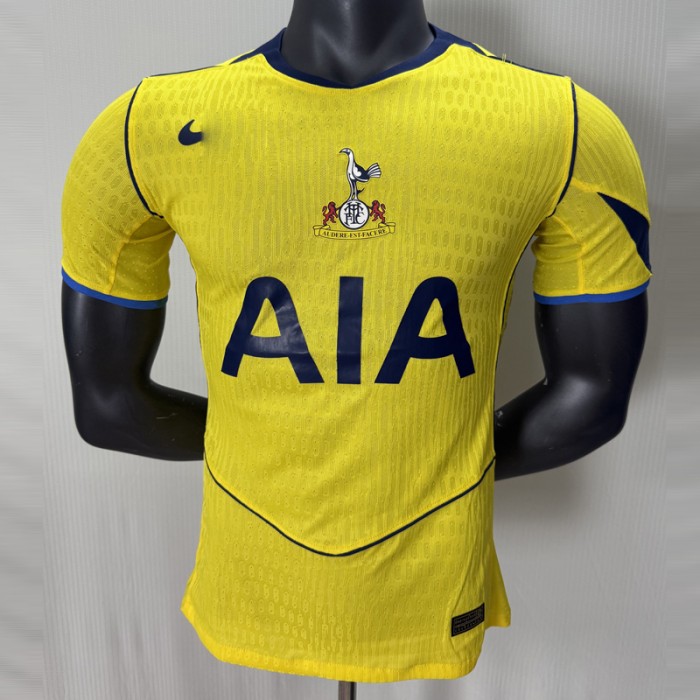 25/26 Tottenham Hotspur Second Away Yellow Jersey Version Short Sleeve (Player Version)-1506283