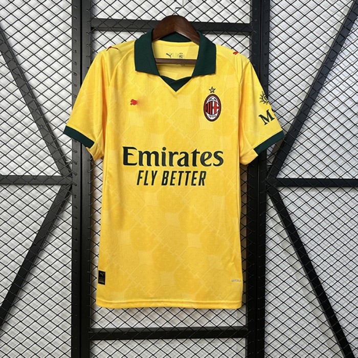 25/26 AC Milan Third Away Yellow Jersey Version Short Sleeve-3775251