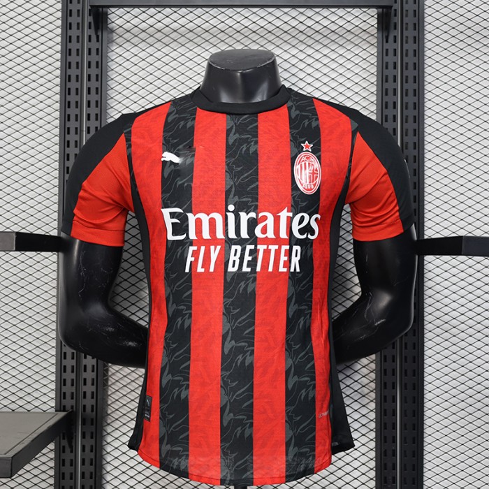 25/26 AC Milan Home Red Black Jersey Version Short Sleeve (Player Version)-2387908