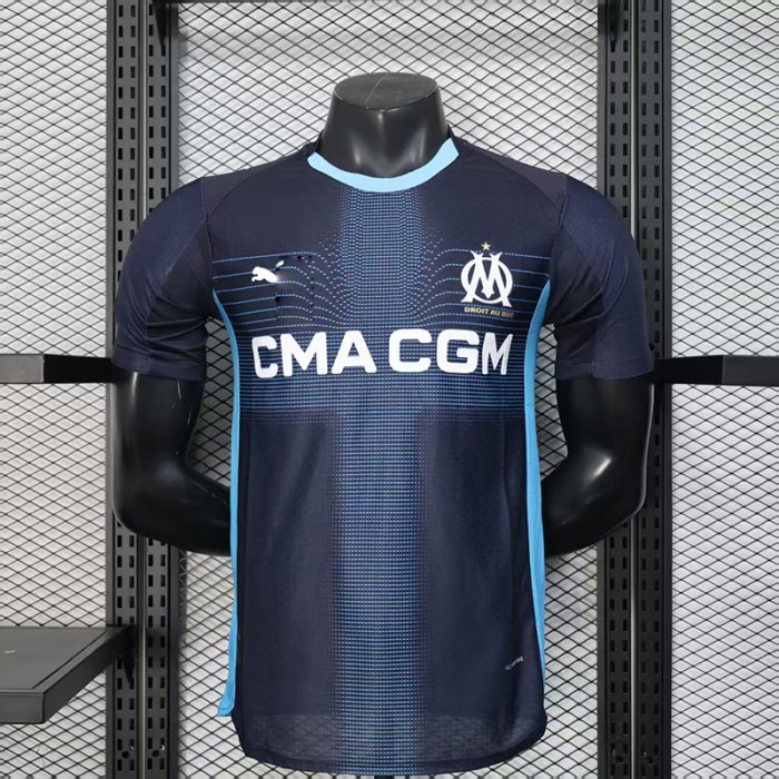 25/26 Marseille Away Navy Blue Jersey Version Short Sleeve (Player Version)-9804205