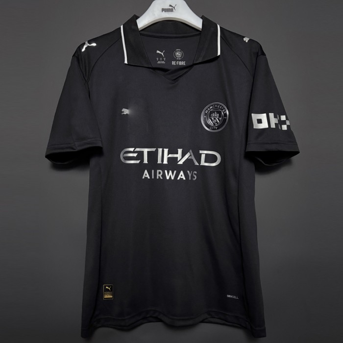 25/26 Manchester City Away Black Jersey Version Short Sleeve-3211671