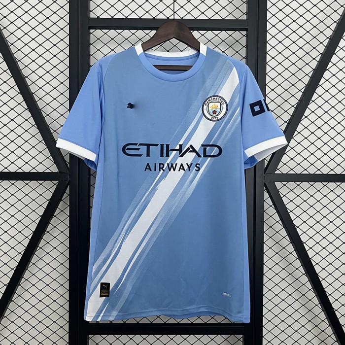 25/26 Manchester City Home Blue White Jersey Version Short Sleeve-1770451