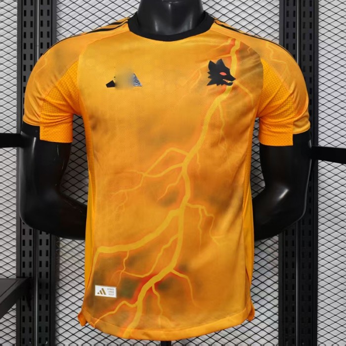 25/26 Roma Away Orange Jersey Version Short Sleeve (Player Version)-8531333