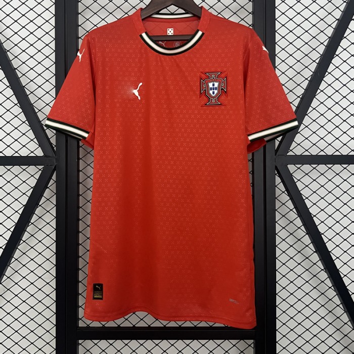 2025 Portugal Home Red Jersey Kit Short Sleeve-389878