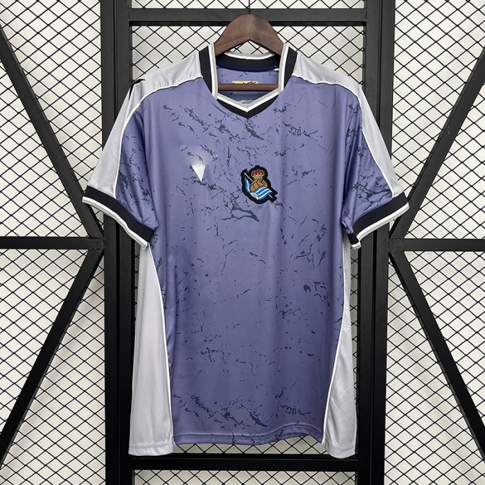 25/26 Real Sociedad Away Purple White Jersey Version Short Sleeve-6554835