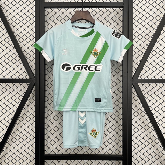 25/26 Kids Real Betis Away Green Kids Jersey Kit Short Sleeve (Shirt + Short)-9810881