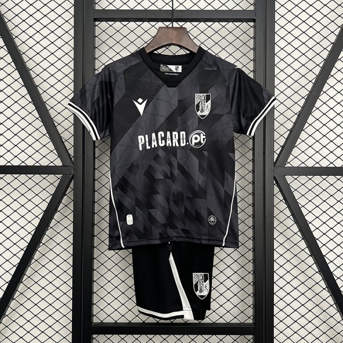 25/26 Kids Guimarães Away Black Kids Jersey Kit Short Sleeve (Shirt + Short)-5532789