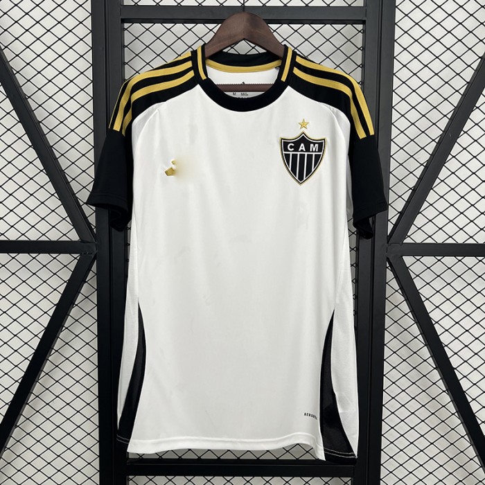 25/26 Atlético Mineiro Away White Black Jersey Version Short Sleeve-7895874