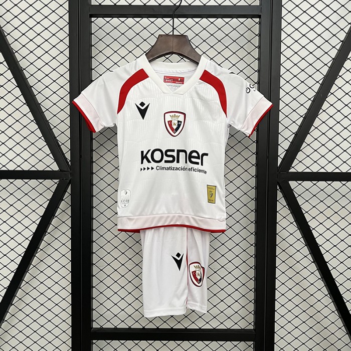 25/26 Kids Osasuna Third Away White Kids Jersey Kit Short Sleeve (Shirt + Short)-4828204