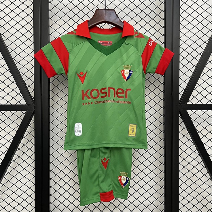 25/26 Kids Osasuna Away Green Kids Jersey Kit Short Sleeve (Shirt + Short)-9901582