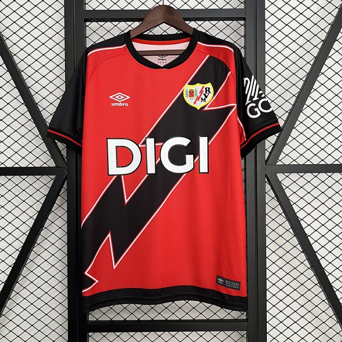 25/26 Rayo Vallecano Away Red Black Jersey Version Short Sleeve-5452242
