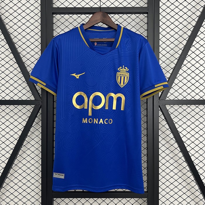 25/26 Monaco Away Blue Jersey Version Short Sleeve-3116223