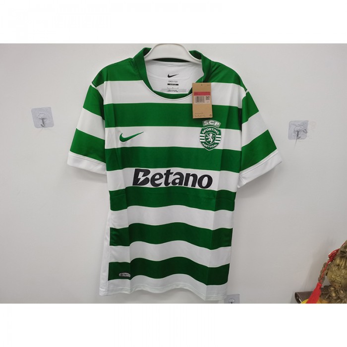 STOCK CLEARANCE [SIZE L] 25/26 Lisbon Home Stadium Whtie Green Jersey Version Short Sleeve-3937718