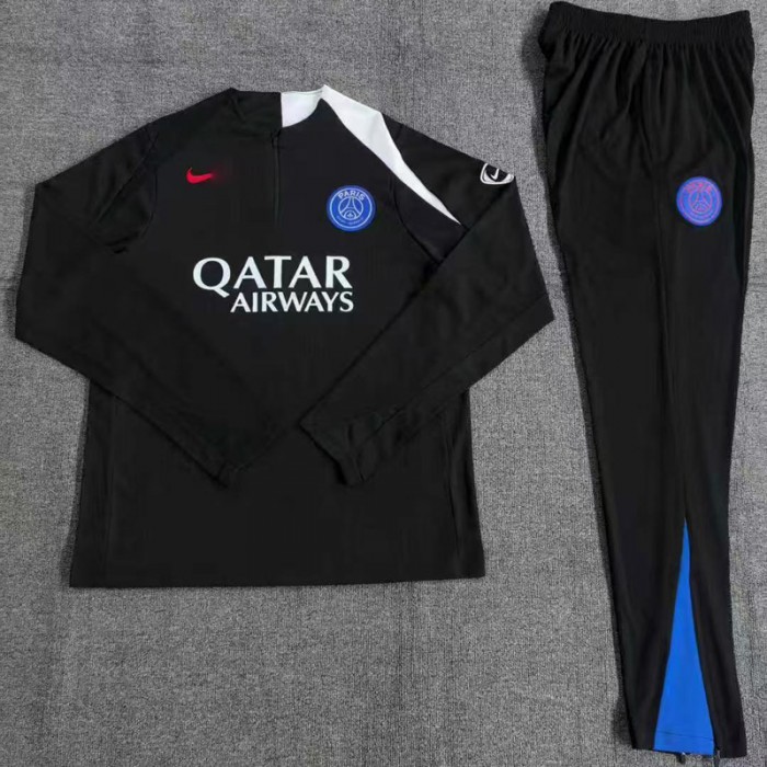 25/26 Paris Saint-Germain PSG Black Edition Classic Jacket Training Suit (Top+Pant)-6011819