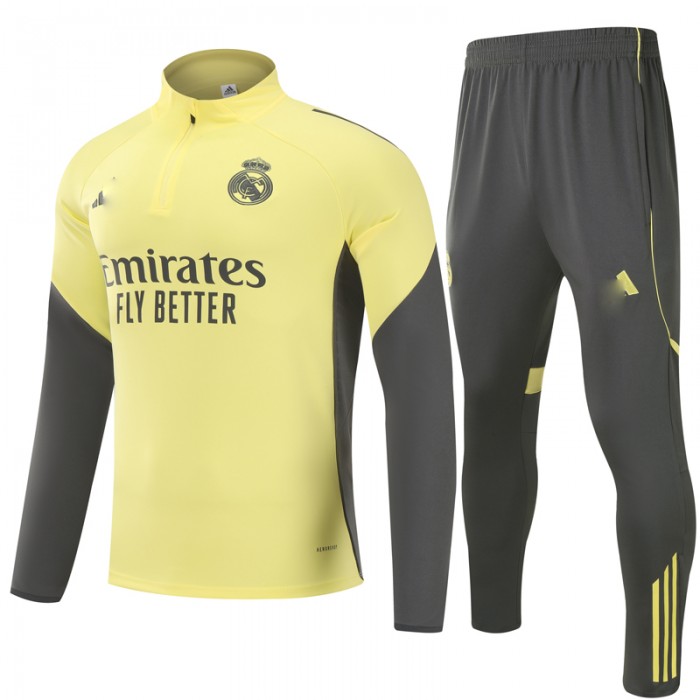 25/26 Real Madrid Yellow Brown Edition Classic Jacket Training Suit (Top+Pant)-289271