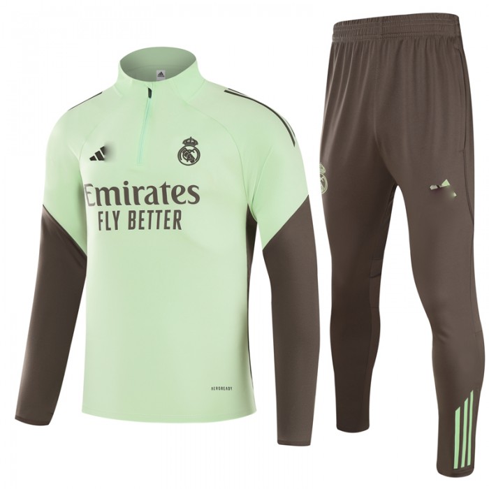 25/26 Real Madrid Green Brown Edition Classic Jacket Training Suit (Top+Pant)-9271794