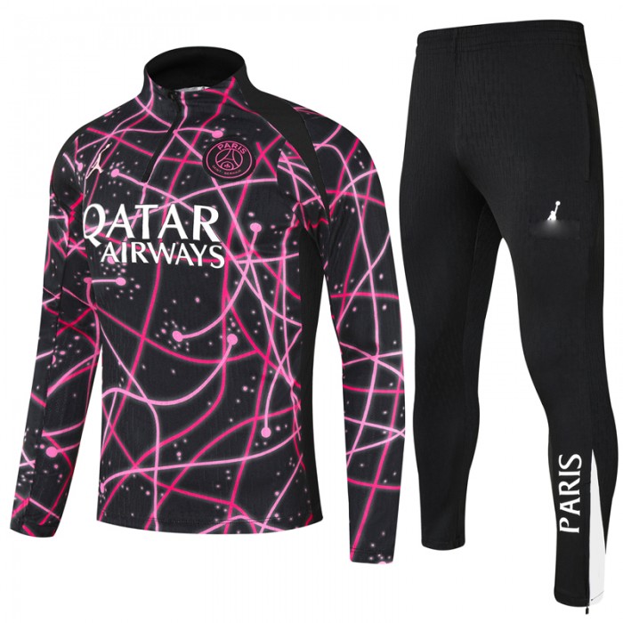25/26 Paris Saint-Germain PSG Black Purple Edition Classic Jacket Training Suit (Top+Pant)-6530172