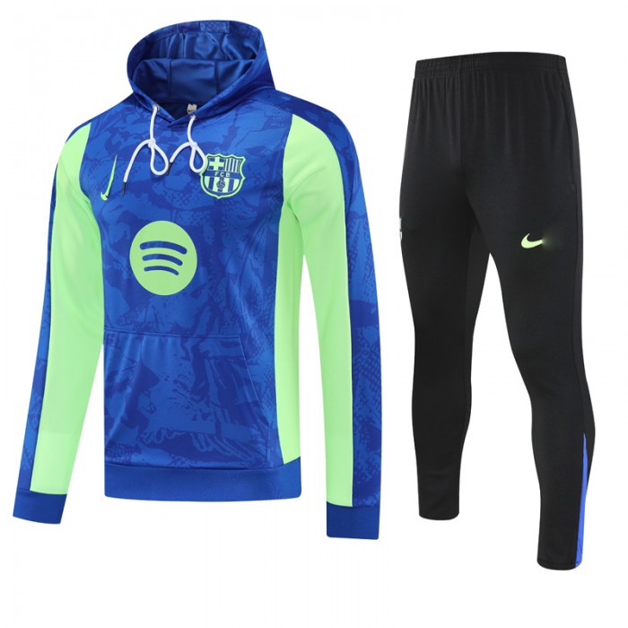 25/26 Barcelona Blue Hooded Edition Classic Jacket Training Suit (Top+Pant)-8902504